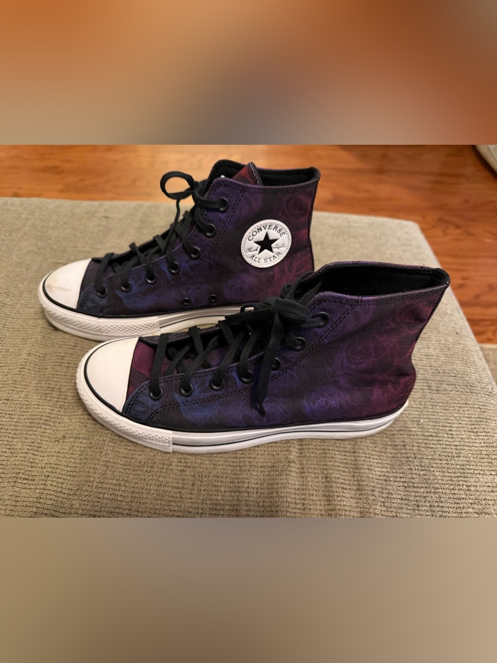 Converse High Top Sneakers — Purple and Blue
